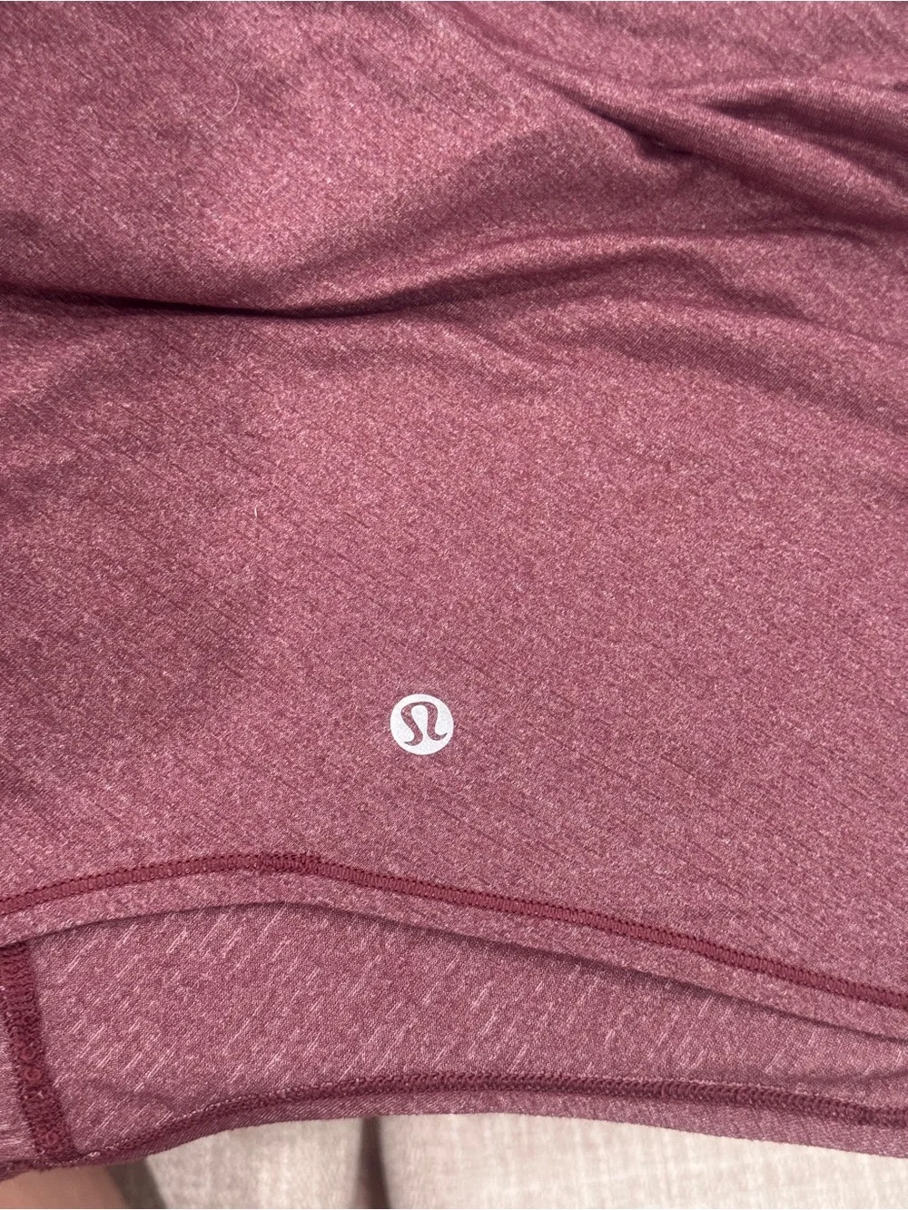 Lululemon Wild Tank Top 2-in-1 Heathered Black Cherry Coral Size 8 Built-In Bra